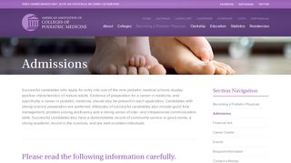 Admissions - The American Association of Colleges of Podiatric ...