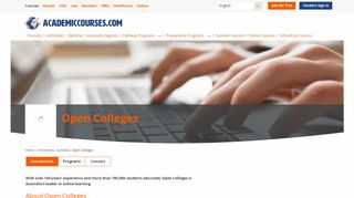 Open Colleges in Australia - AcademicCourses