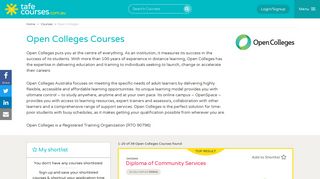 Open Colleges Courses - Online, TAFE Courses - TafeCourses.com.au