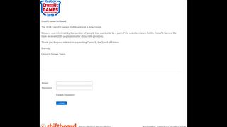 Welcome to CrossFit Games Event Team System Shiftboard Login Page