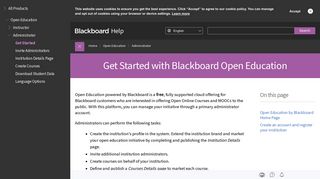Get Started with Blackboard Open Education | Blackboard Help