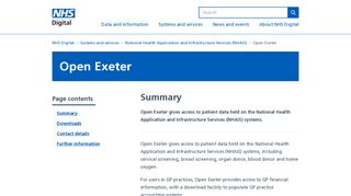 Open Exeter - NHS Digital