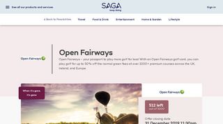 Open Fairways - Discover great offers from Saga partners