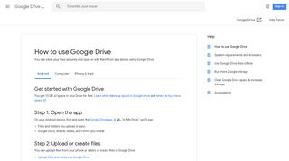 How to use Google Drive - Android - Google Drive Help