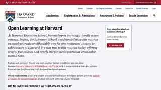 Free Online Courses | Harvard Open Learning Initiative