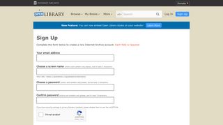 Sign Up to Open Library | Open Library