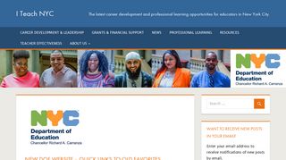 New DOE Website – Quick Links to Old Favorites – I Teach NYC