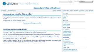 OpenOffice.org QA - User Accounts