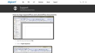Sign OpenOffice &LibreOffice Documents - DigiCert.com