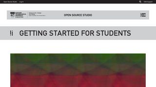 Getting Started for Students – Open Source Studio (OSS)