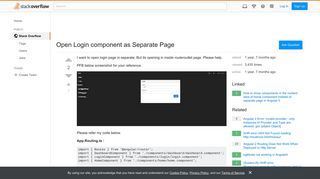 Open Login component as Separate Page - Stack Overflow