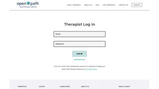 Therapist Login - Open Path Collective