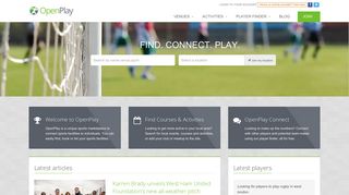 OpenPlay - find tennis courts and football pitches in London and beyond