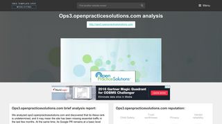 Ops 3 Open Practice Solutions. OpenPM Login - Open Practice ...