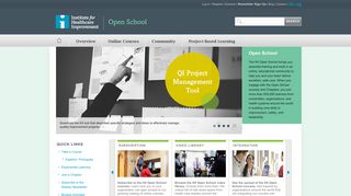 Institute for Healthcare Improvement: Open School Home Page