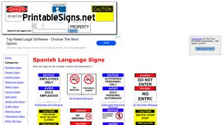 Spanish Language Signs