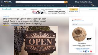 Shop window sign Open-Closed, Door sign open ... - Amazon.com