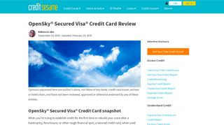 OpenSky® Secured Visa® Credit Card Review - Credit Sesame