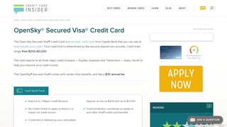 Open Sky Secured Visa® Credit Card - Credit Card Insider