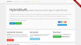 HybridAuth, Open Source Social Sign On PHP Library