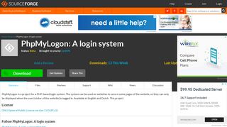 PhpMyLogon: A login system download | SourceForge.net