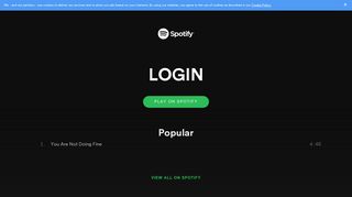 LOGIN on Spotify - Open Spotify