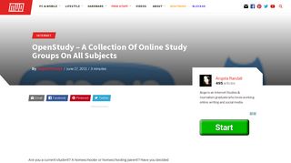 OpenStudy - A Collection Of Online Study Groups On All Subjects