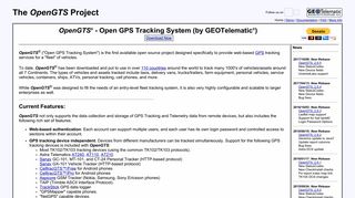 GPS Tracking: Open-Source GPS Tracking System - OpenGTS