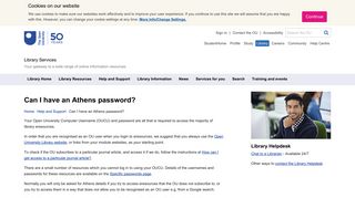Can I have an Athens password? | Library Services | Open University