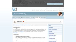 Using email - Skills for OU Study - Open University