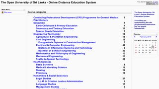 The Open University of Sri Lanka - Online Distance Education System