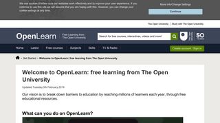 Welcome to OpenLearn: Free learning from The Open University ...