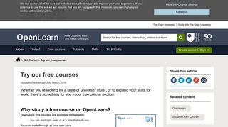 Try our free courses - OpenLearn - Open University
