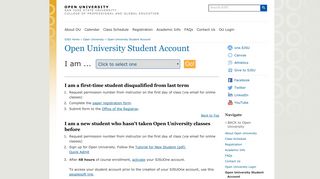 Open University Student Account | Open University | San Jose State ...