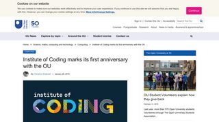 Institute of Coding marks its first anniversary with the OU – OU News