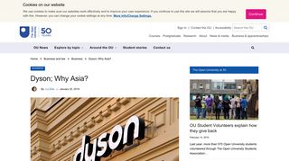 Dyson; Why Asia? – OU News