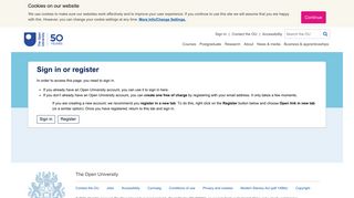 Sign in or register - The Open University
