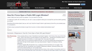 How Do I Force Open a Public Wifi Login Window? - MacMost