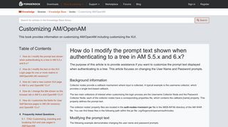 Customizing AM/OpenAM - Knowledge - BackStage