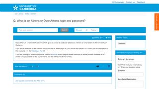 What is an Athens or OpenAthens login and password? - Ask a Librarian