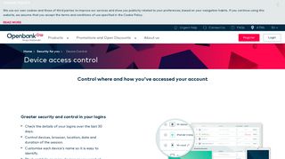 Control your account logins | Openbank