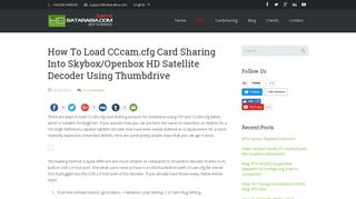 How To Load CCcam.cfg Card Sharing Into Skybox/Openbox HD ...