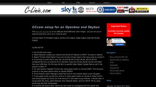 CCcam setup Openbox and Skybox