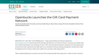 Openbucks Launches the Gift Card Payment Network - PR Newswire