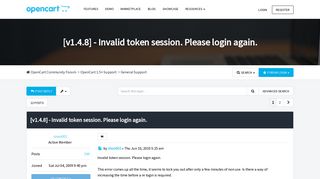 [v1.4.8] - Invalid token session. Please login again. - OpenCart ...