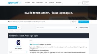Invalid token session. Please login again. - OpenCart Community ...