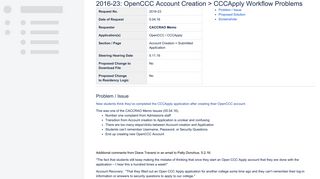 2016-23: OpenCCC Account Creation > CCCApply Workflow ... - Jira
