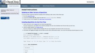 OpenClinic Install Instructions
