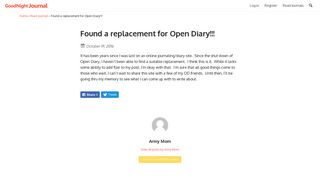 Found a replacement for Open Diary!!! | Free Online Diary and ...