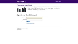 NETGEAR Live Parental Controls - Sign in to your OpenDNS account